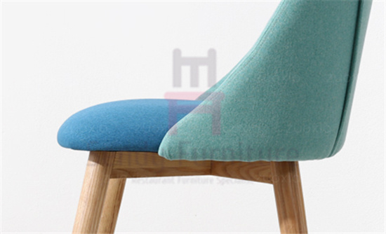 Nordic Upholstered Dining Room Chairs 6cm Plump Seater With High-Density Sponge