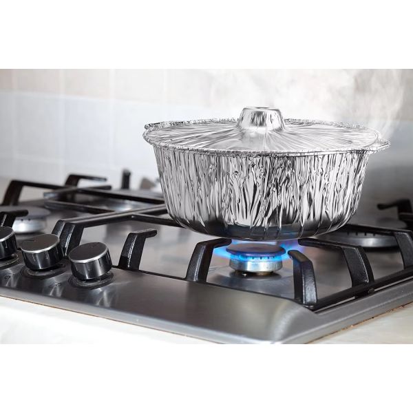 Picnic Aluminum Foil Pots Takeout Disposable Tin Foil Pan with Lids