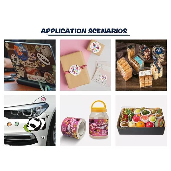 Waterproof Sticker Label Printing Adhesive Round Custom Logo