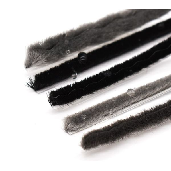 Black Aluminum Window And Door Weather Strip For 100%PP Dust Proof Doors And Windows