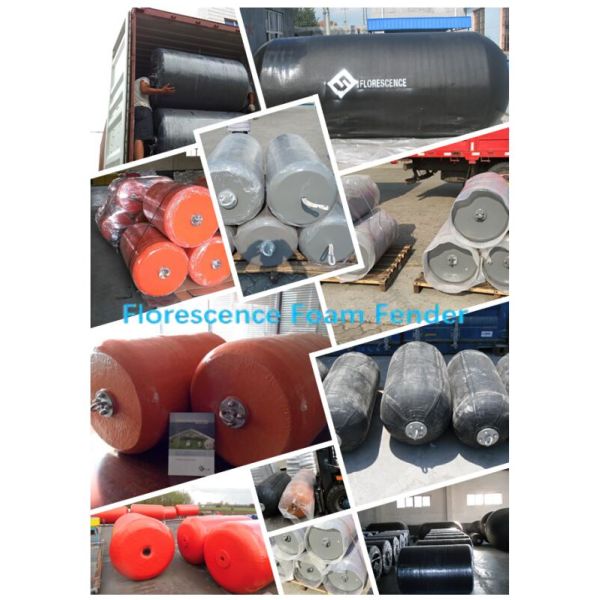 Florescence Plastic Foam Filled Fenders Compressed Light Weight For Navy