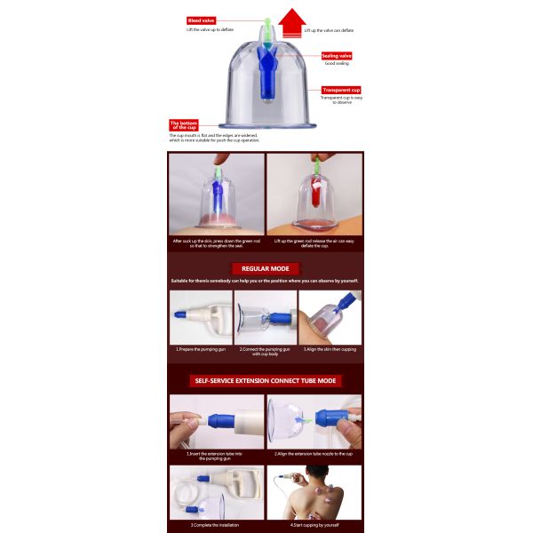 Thick Cupping Wall 32pcs Health Medical Massager Vacuum Suction Hijama Cups Cupping Set