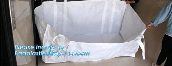 skip bulk bags pp material big bag jumbo bag for animal feed，Belts Tubular Jumbo Bag U-Type Jumbo Bag Mesh Bag High Load