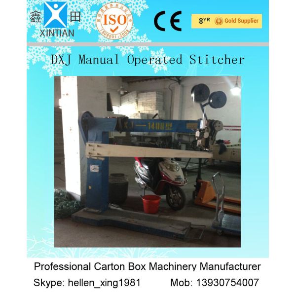 Long Arm Cordless Carton Stapler Corrugated Cardboard Stapling Machine