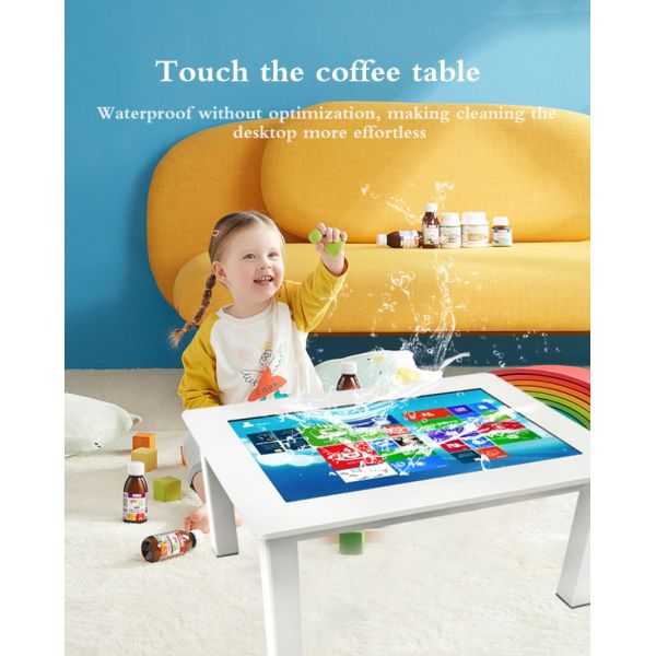 Lcd Interactive Smart Home Touch Screen Table Multi-Function Table With Computer For Kids / Family / Meeting