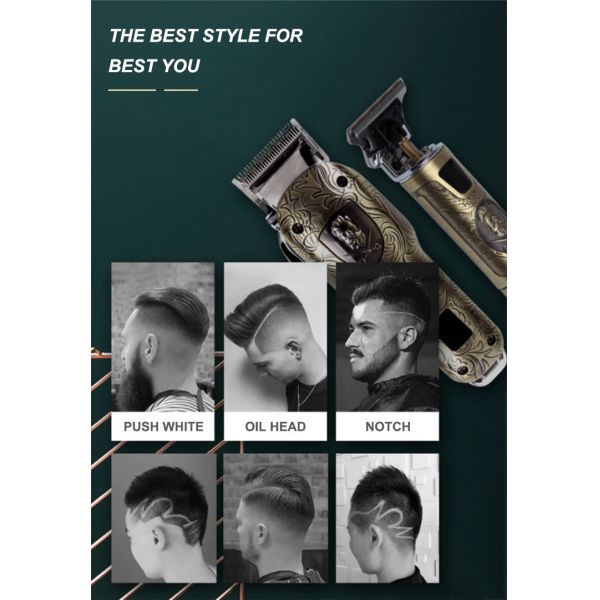 Waterproof Cordless Electric Hair Trimmer 10w Multifunctional For Men