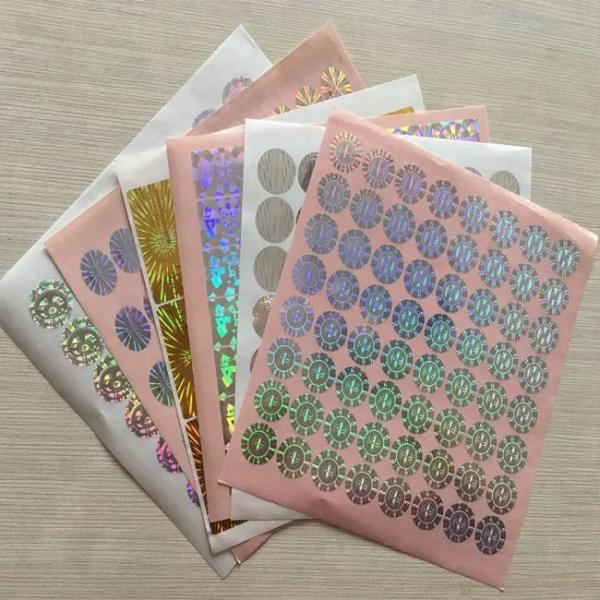Round 3D Laser Holographic Hologram Sticker Custom Logo Made Printed