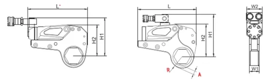 4188N.M-41882N.M Low Profile Hydraulic Torque Wrench 30XLCT