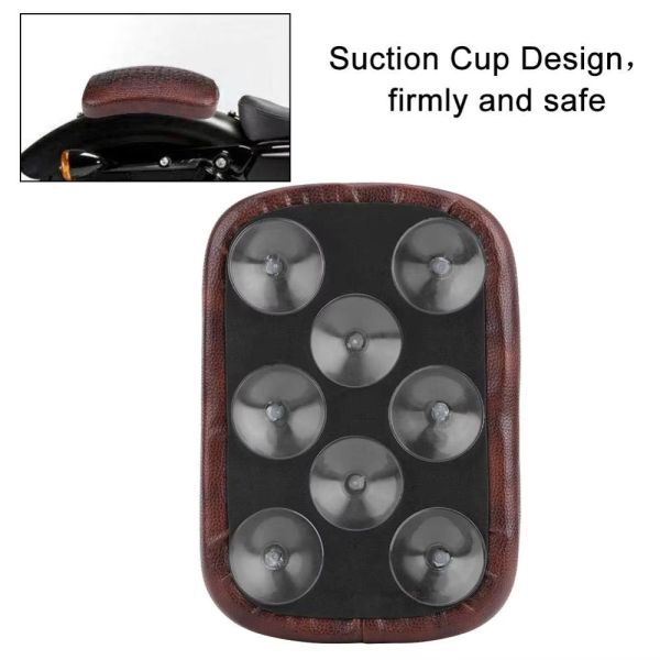 8 Suction Cups Pillion Motorcycle Seat Saddle Pad Rear Passenger Cafe Racer Seat Custom for Harley Cruise Chopper Bobber Seat