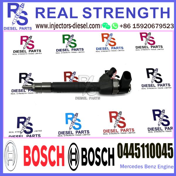 Inyector común 0445110045 del carril del combustible diesel 0445110046 para Mercedes-Benz Engine