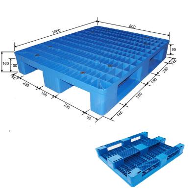 resistente de umidade plástico empilhável do HDPE da pálete 1000x800 para médico