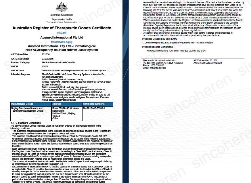 Beijing Sincoheren Science and Technology Development Co., Ltd Сертификации
