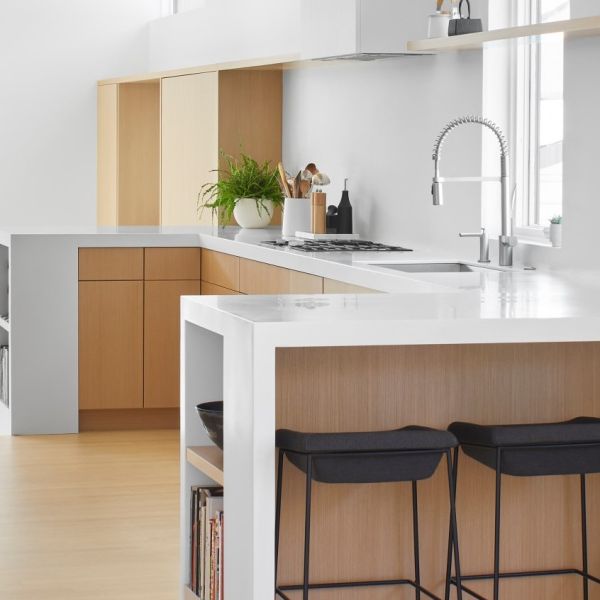 MDF Melamine White Kitchen Cabinets Modern Moisture Proof