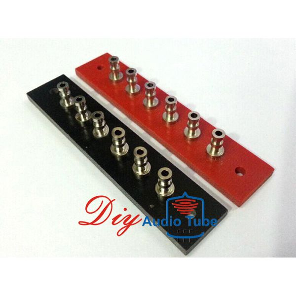Black / Red Amplifier Circuit Board Parts 3mm Copper Turrets Posts Lugs