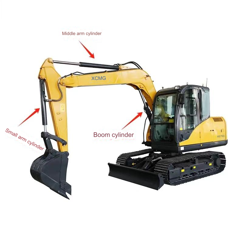 Гидравлический цилиндр Бум цилиндр Стик цилиндр Букет цилиндр Для экскаватора XCMG 75 XCMG 80