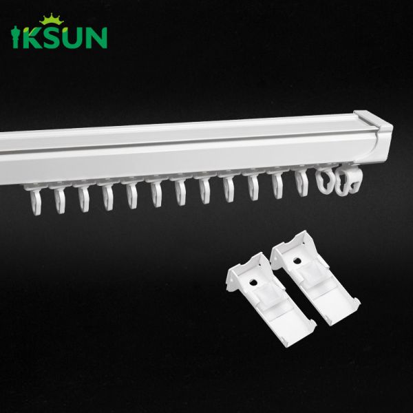 Heavy Duty S Fold Curtain Track Ripple Wave Curtain Rail  1.2mm Thickness