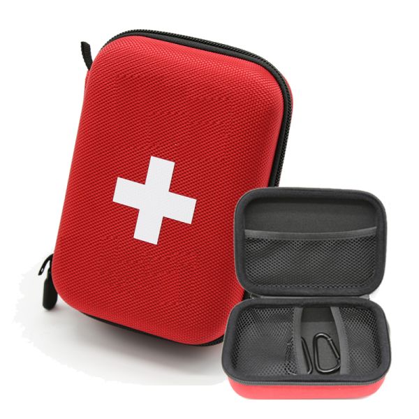Polyester 1680D Carrying EVA Tool Case For Fiirst Aid Kit With 2 Carabiners