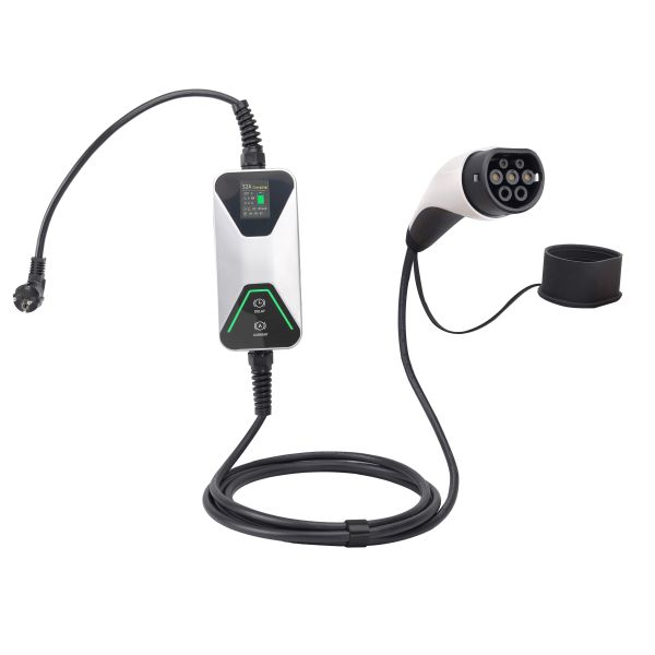 Sixpence Portable Type 2/Type 1 Charging Cable UK 3 Pin Adjustable Current 6-16A 5m for All Type 2 EVs/PHEVs