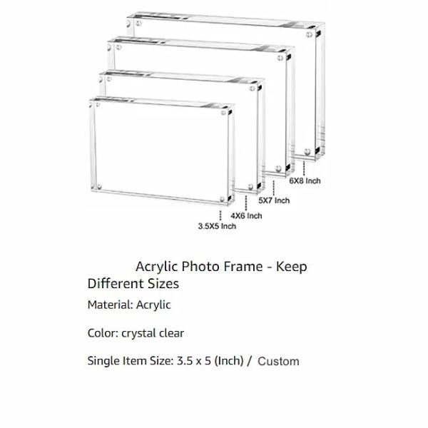 Digital Printing Clear Glass Picture Decoration Frame Double Sided For Still Life Decor