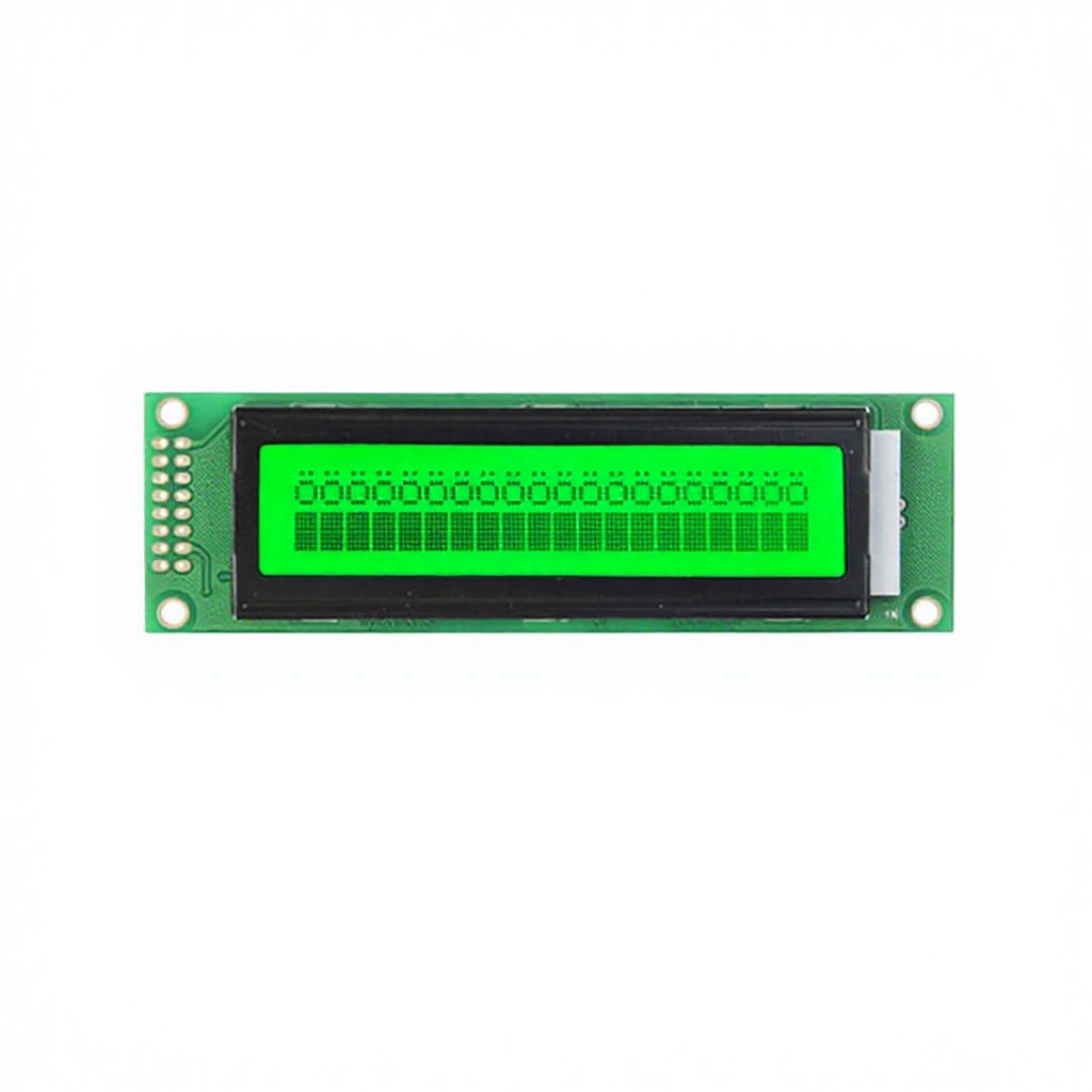 20*2 Character 3.35 Inch LCD Module 2002 STN Green Positive Display 5V Drive Voltage Universal PIN Interface Screen