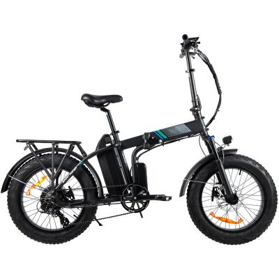 48V Electric Folding Fat Tire Bike 50-60km Range With Shimano Derailleur