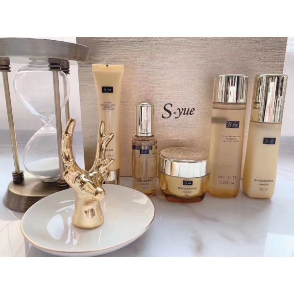 S-yue brand golden rejuvenating tightening series anti aging skin firming cosmetics
