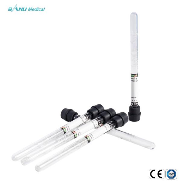 Disposable Serum ESR Blood Collection Tube ISO Glass 1.28ml Sodium Citrate