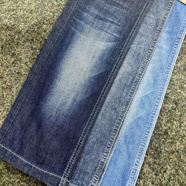 Tejido vaquero elástico de algodón T400 azul oscuro de 16S, 8 oz JSD3062, con 86,5% algodón y 13,5% T400