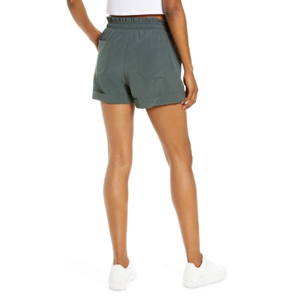 Hot Sale Summer Plain Green Sports Running Shorts Cotton Causal Women Shorts