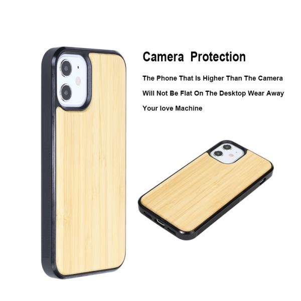 Lightweight Carved Wooden Phone Cases Shockproof Bamboo Mobile Covers Personalised