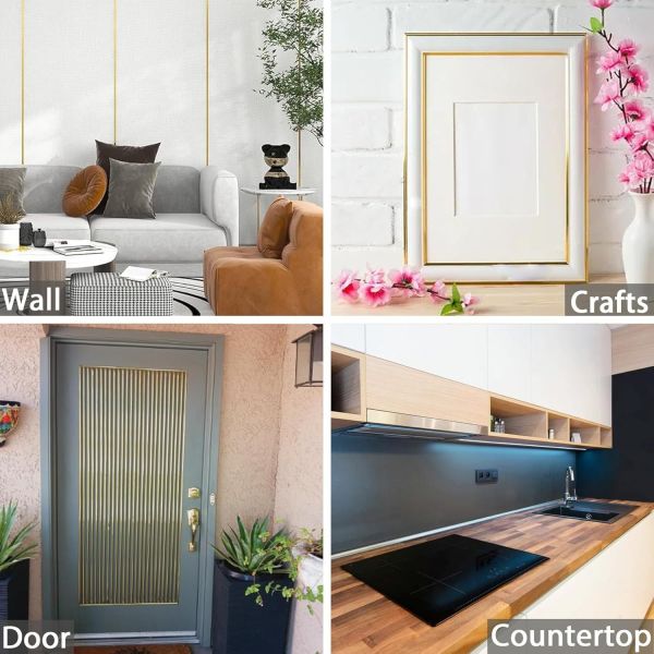 Sofa Decoration Strip with Tapes Golden Decorative Strip Furniture Edge Banding with Adhesive Tape