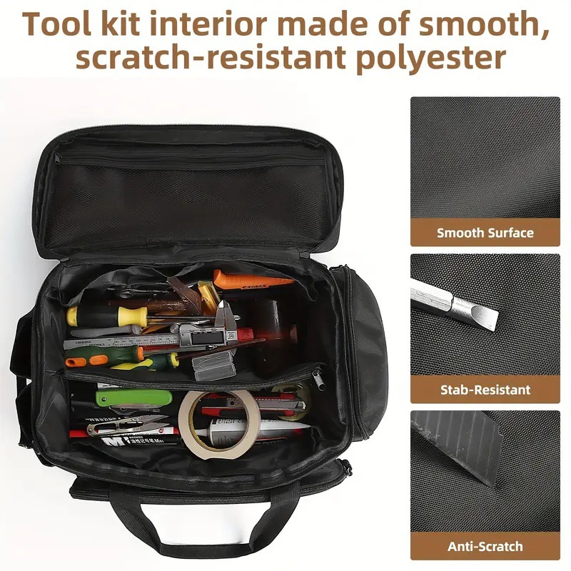 Hot Selling Black Electrician Woodworking Tool Kit Storage Bag Tool Bag