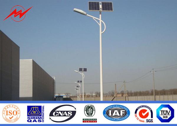 Park Lighting 10M Single Arm Galvanized Steel Pole Q345 Material