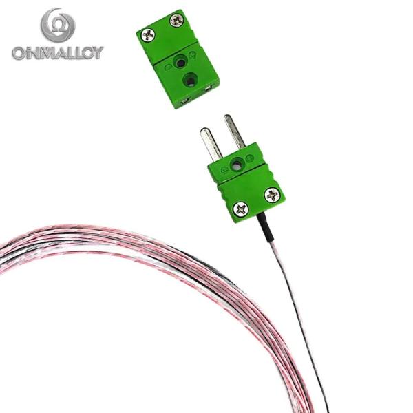 ANSI Green Type T Thermocouple Mini Plug Cu / Constantan For Cryogenic Sensors