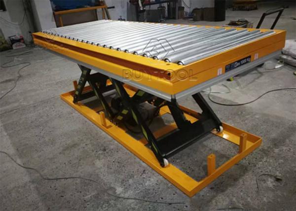 300 Kg 500kg Roller Lift Table Electric Lift Scissor Lift Table 2000 Lb Galvanized Roller