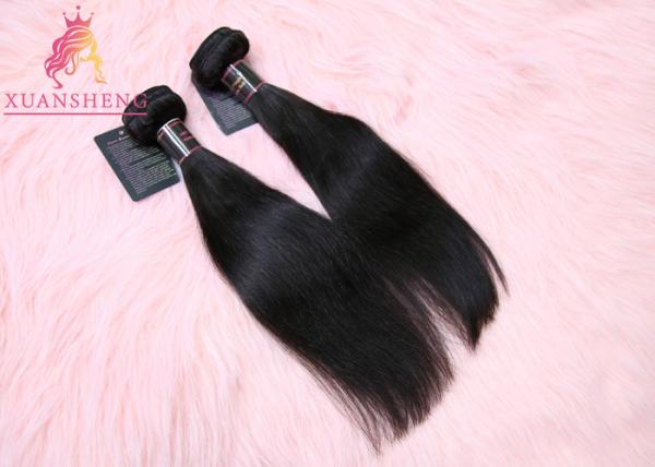 Cuticle Aligned Malaysian Straight Hair , Straight Virgin Hair Bundle Natural Color