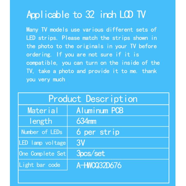 A-HWCQ32D676 светодиодный телевизор LC-32LE260M LC-32LE265M LC-32LE263M LC32LE185M