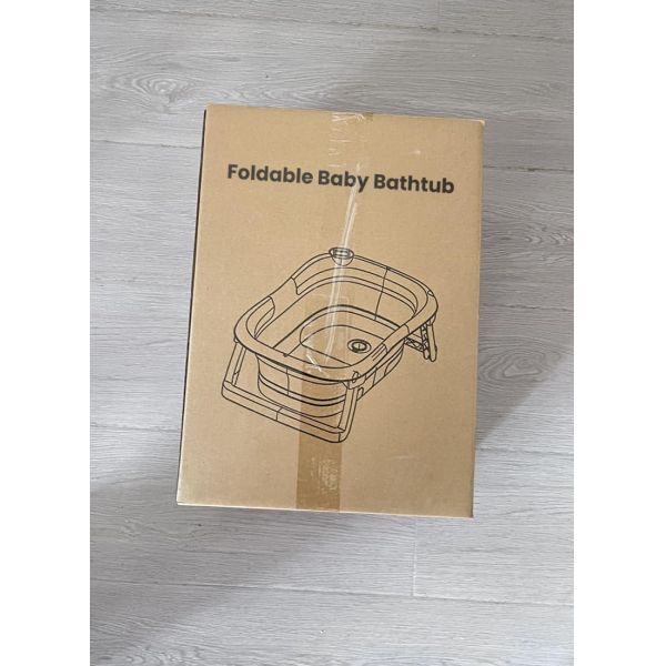 Customized Twice Folding Baby Bathtub Plastic Foldable Bathtub With Cushion