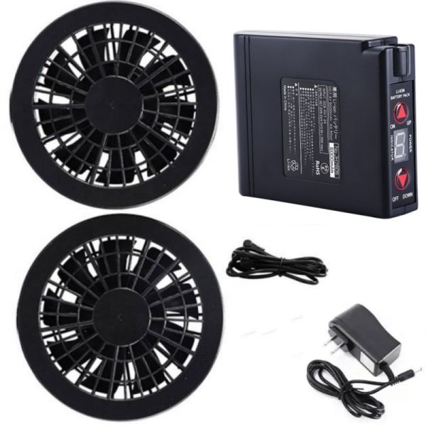 7.2V Jacket Cooling Fan Battery Set 4400mAh With Charger For Summer Workwear