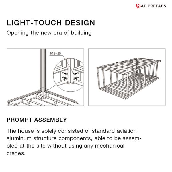 Prefab алюминиевой структуры современный расквартировывает роскошные панельные дома