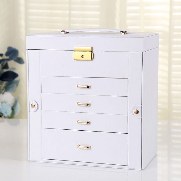 Conjunto de joyas cuadradas caja de regalo mini caja para mujeres chicas moda sólida de lujo portátil PU de cuero de PVC cartón