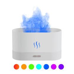 180ML Colorido Cambiavel USB Efeito de Chama Umidificador de Óleo Essencial Simulação de Fogo Smart Mute Aroma Diffuser Com Luz RGB
