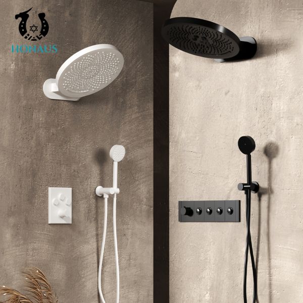 Modern Concealed Valve Showers Four Outlets Thermostatic Easy Maintenance