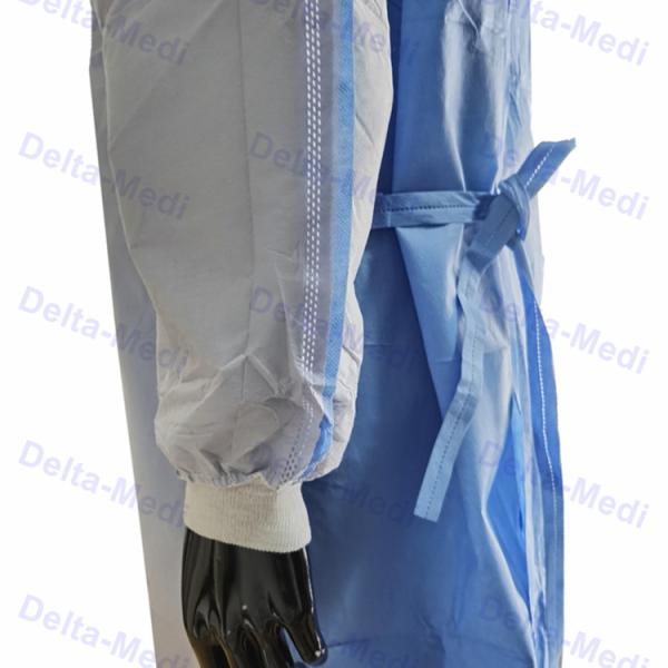 Azul descartável do vestido cirúrgico do nível 3 de SMMS SMMMS médico para a cirurgia