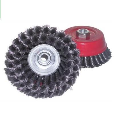 Full Cable Two Rows Twisted 6 Inch Wire Cup Brush / Angle Grinder Wire Wheel Brush