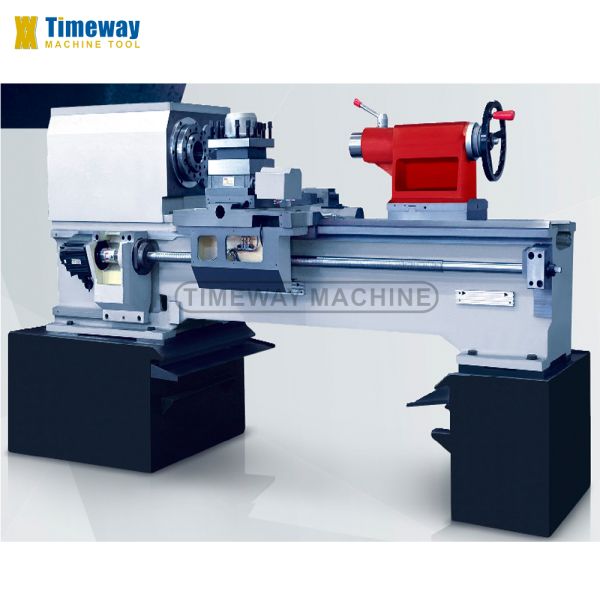 Precision 82mm Spindle Bore CNC Lathe Machine with Multifunctional Flat Bed Type