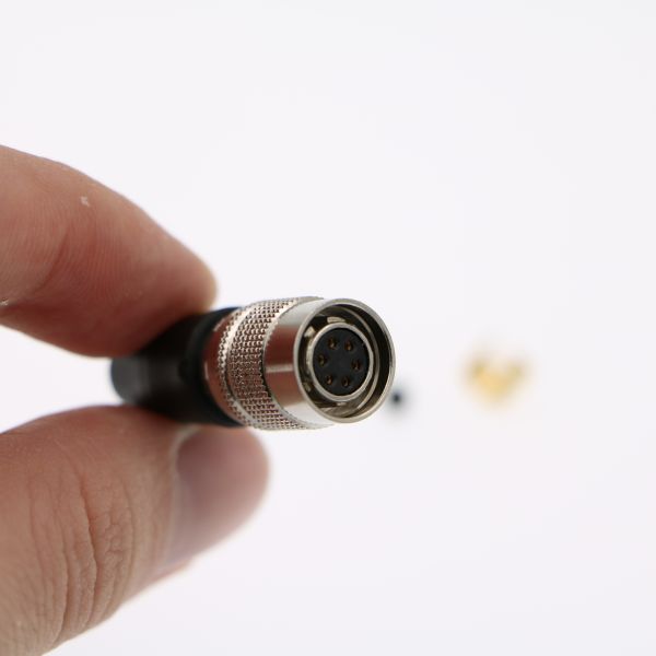 CCD Grey Basler Camera Audio Cable Connectors Female Connector 6 Pin Hirose HR10A-7P-6S