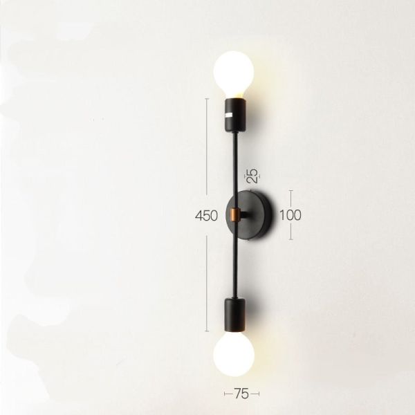 Creative Bedside Iron Double Head LED Wall Lamps Bedside lamp (WH-VR-17）