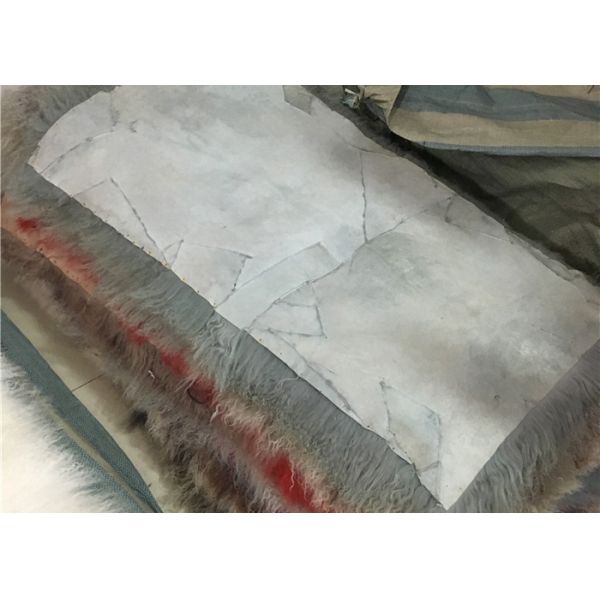Acento natural de la piel del cordero de la manta (2' x 4') del tiro mongol auténtico casero de la piel para la silla