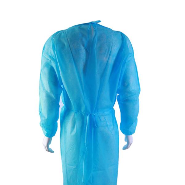 Water And Blood Resistant 30g Disposable Surgical Gown With Knitted Cuff / Elastic Cuff